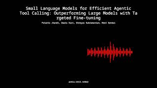 2512.15943 - Small Language Models for Efficient Agentic Tool Calling: Outperforming Large Models wi
