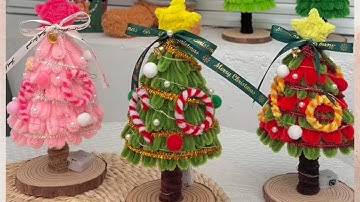 Làm cây thông Noel bằng dây kẽm nhung - Cây thông giáng sinh bằng kẽm nhung