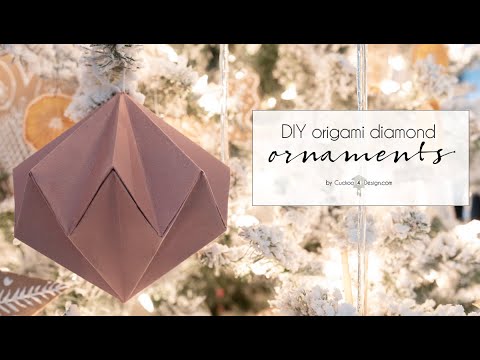 DIY origami diamond ornament - YouTube