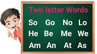 Two Letter Words Two Letter Words In English So Go No Lo Two Letter Words Phonics