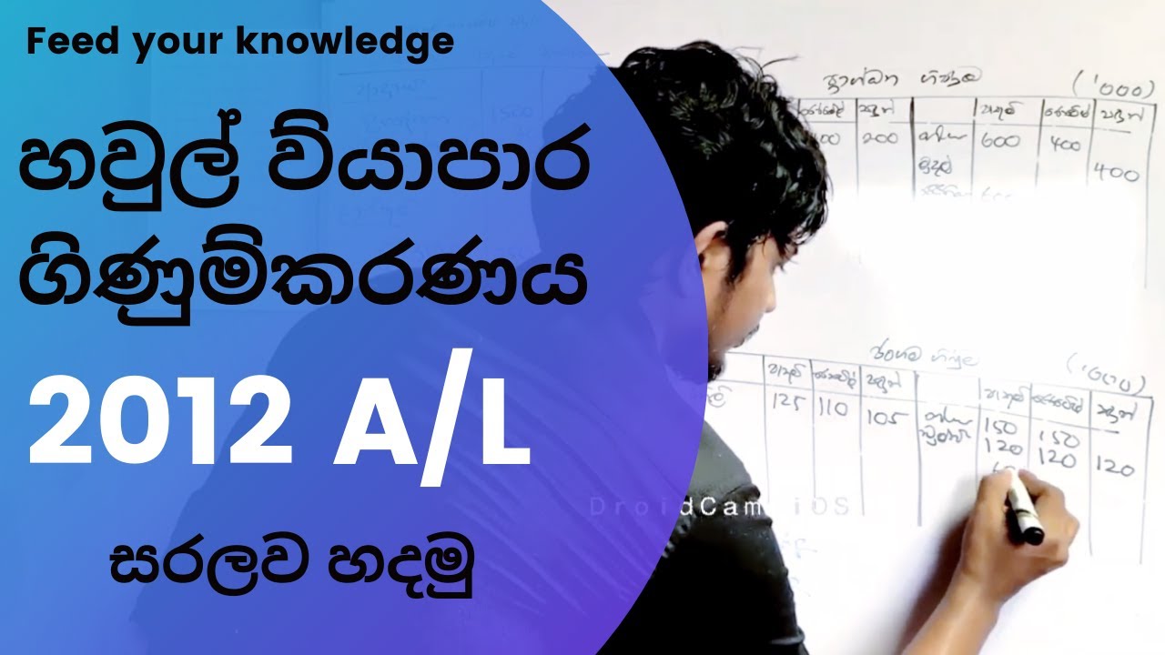 හවුල් ව්‍යාපාර ගිණුම්කරණය 2012 A/L | Partnership Accounting 2012 A/L | Real Commerce