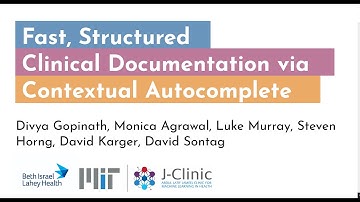 [MLHC 2020] Fast, Structured Clinical Documentation via Contextual Autocomplete
