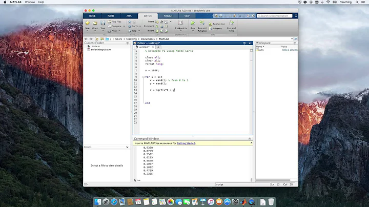 Computational Physics Video 19 - The Monte Carlo Estimation of Pi