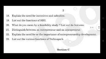 4th sem bcom bba entrepreneurship development 2022 yr question paper calicut university