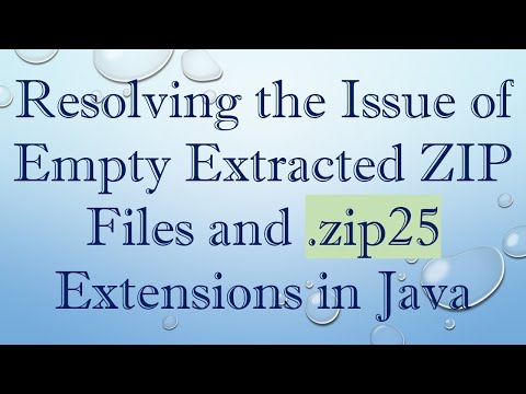Resolving the Issue of Empty Extracted ZIP Files and .zip25 Extensions in Java