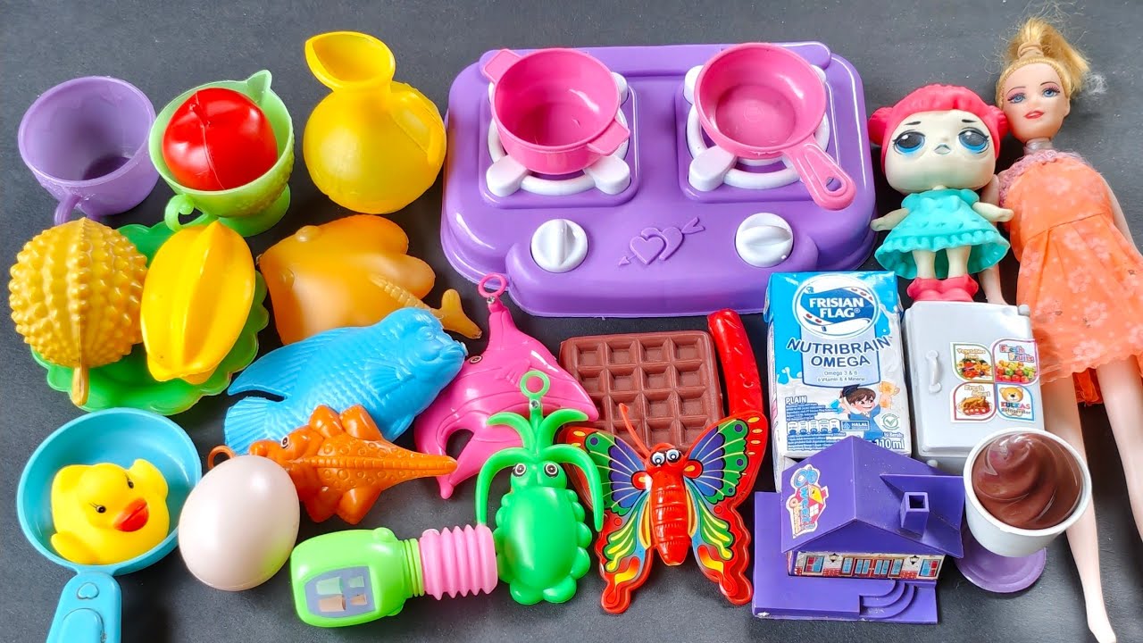 Asmr Masak Masakan Ikan Telur Barbie Lol || Satisfying