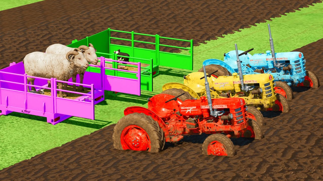 LOAD PIG, SHEEPS, RAMS, GOATS & TRANSPORT WITH FIAT TRACTORS - FS22 ...