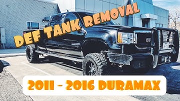 DEF tank removal from a 2011 Duramax Diesel GMC