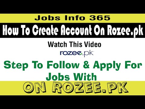 How To Create Account on Rozee.pk| Apply On Rozee.pk