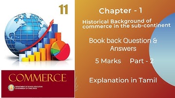 TN state board | 11 Commerce | Chapter 1|  Book back Q & A |  5 Mark QA  | Part -2 | Tamil