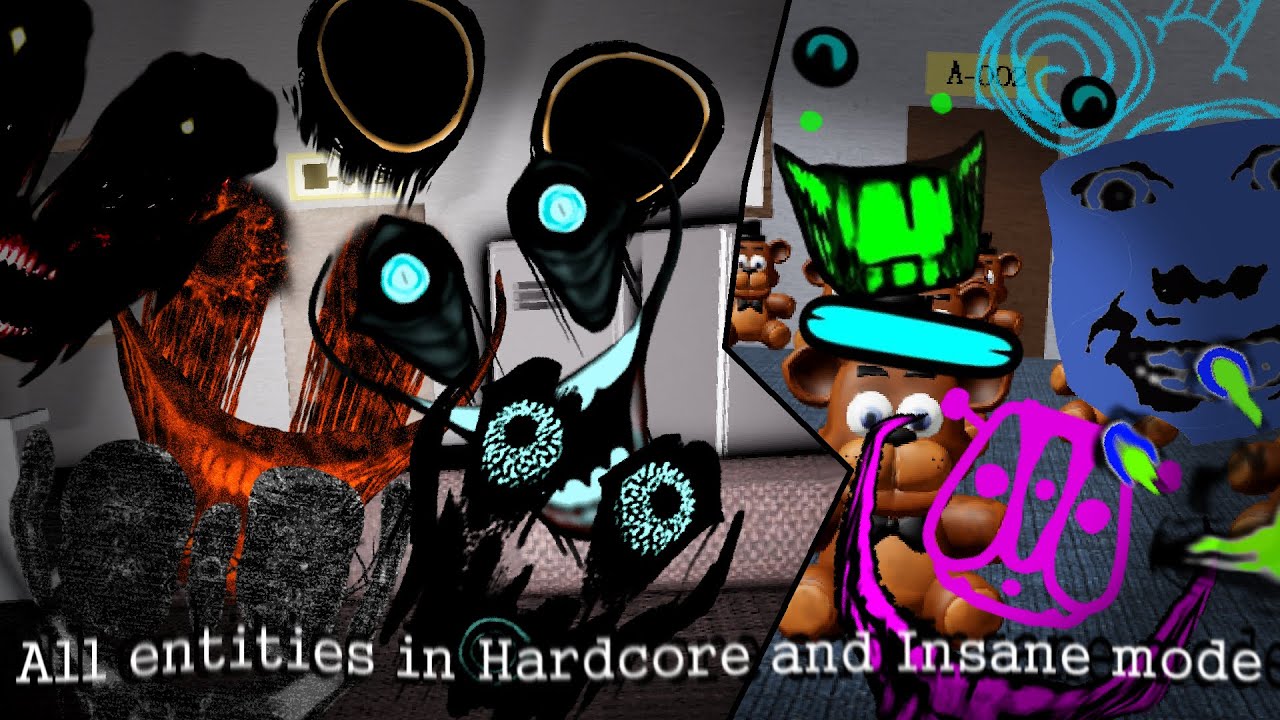 Every Entity in Hardcore and Insane Mode | ROOMS: Low Detailed