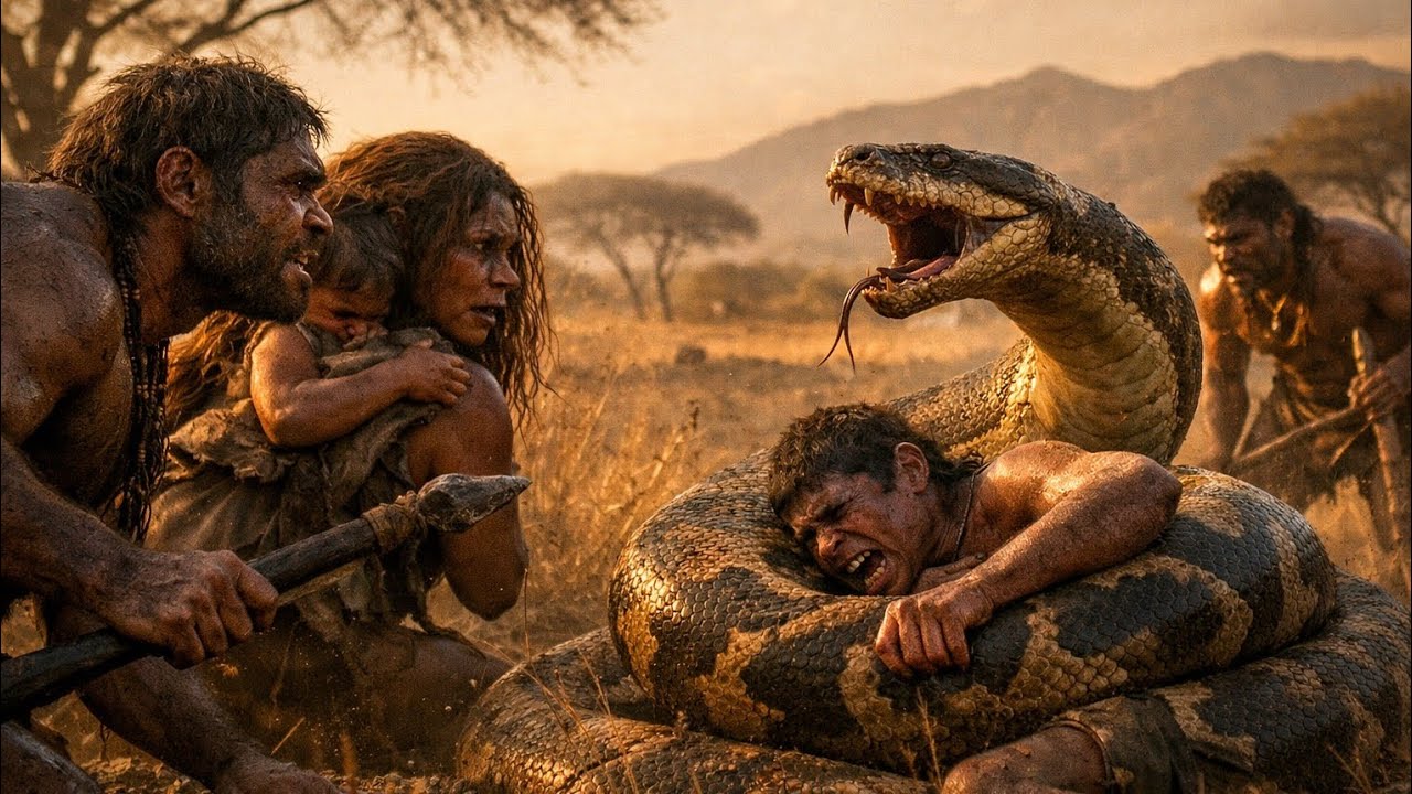 Life 4.2 Million Years Ago | Early Humans Faced Giant Python Predators ...