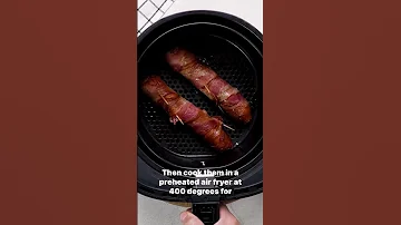 Air Fryer Bacon Wrapped Hot Dogs 