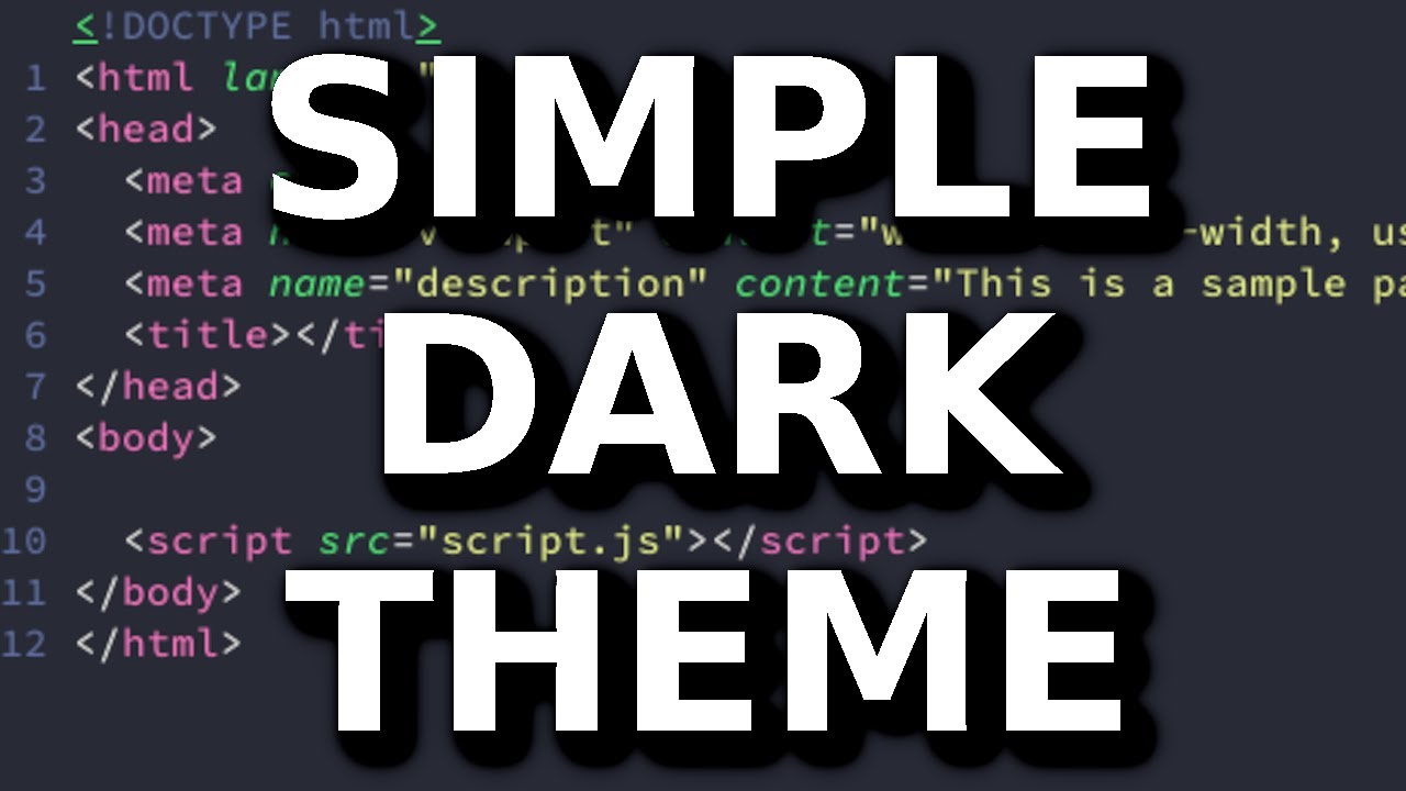 Building a Simple Dark Theme Blog Template - Part 1 HTML