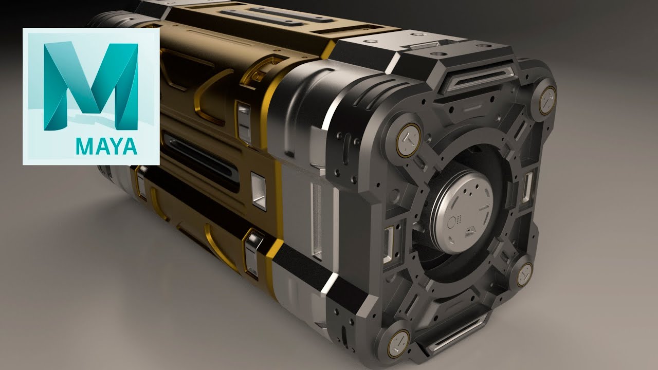 sci fi box maya - YouTube