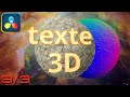 Le texte 3d les reflets davinci resolve 185 free