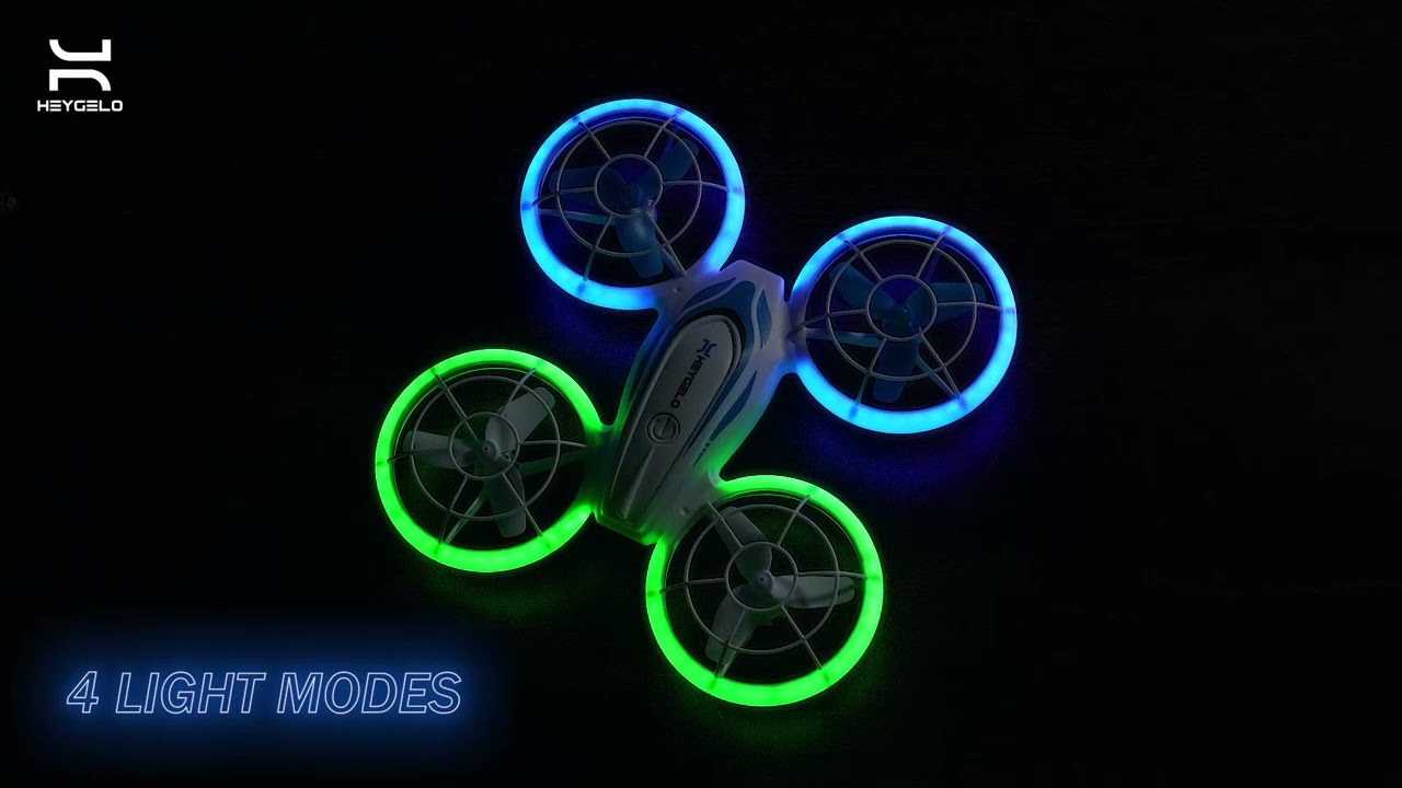 Heygelo S60 Mini Drone for Kids with LED Light, Easy to Fly for