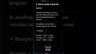 “JavaScript Variables in 10 Seconds! 💻⚡”  #webdevelopment #frontendcourse