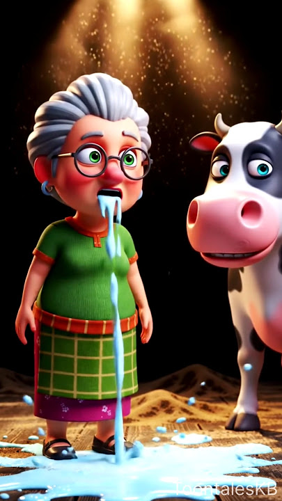The Old Woman and the Mischievous Cow #ai #viral