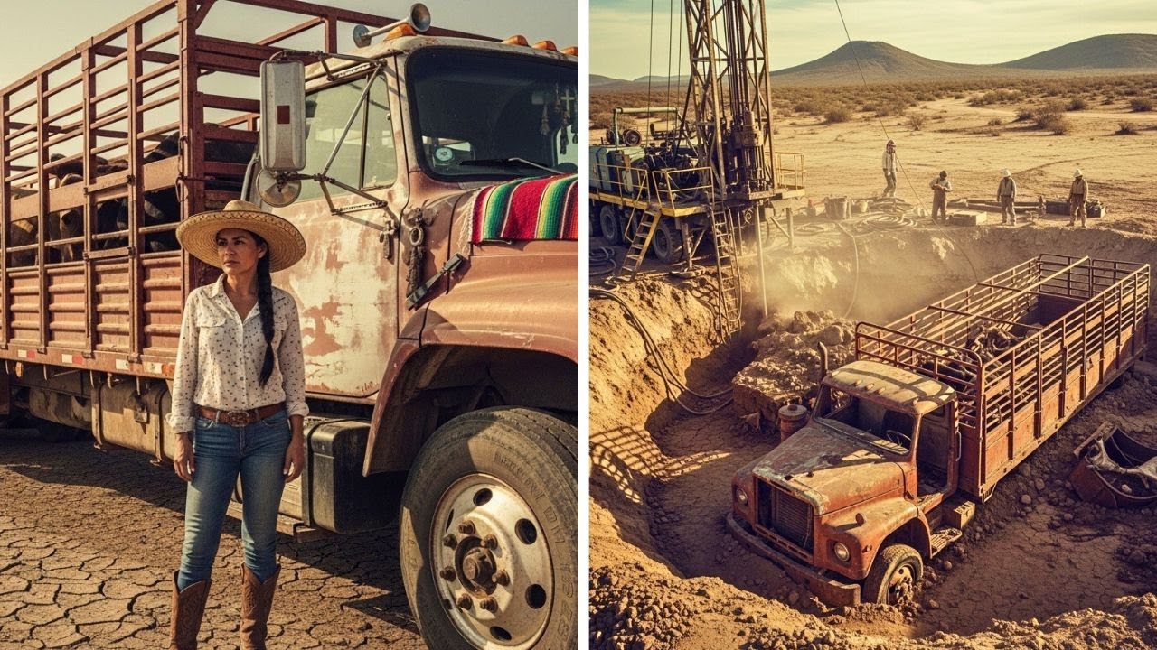 Ella desapareció con el camión y 40 toros —7 años después, una sonda de petróleo perfora esto en...