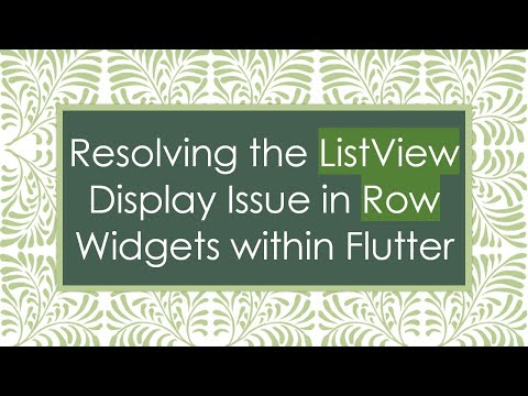 Resolving the ListView