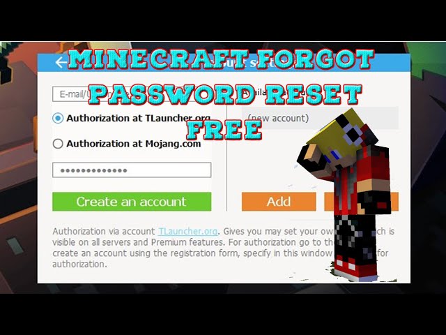 HOW TO RECOVER AND RESET YOUR MINECRAFT ACCOUNT PASSWORD 