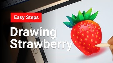 How to draw a strawberry QUICKLY 🍓 | iPad Drawing Tutorial by Procreate Painting