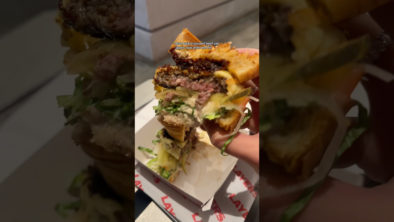 Flaky Croissant Meets Juicy Beef Burger
