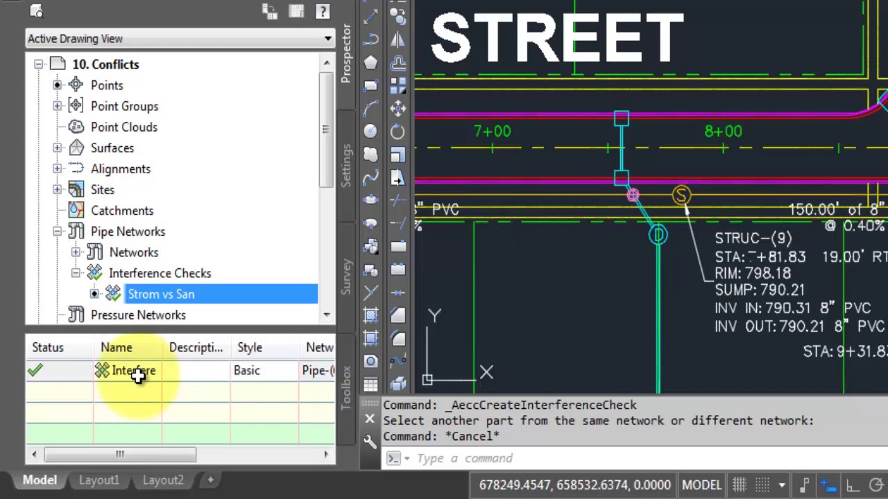 Civil 3D_Creating an Interference Check Between 2 Pipe Networks ...