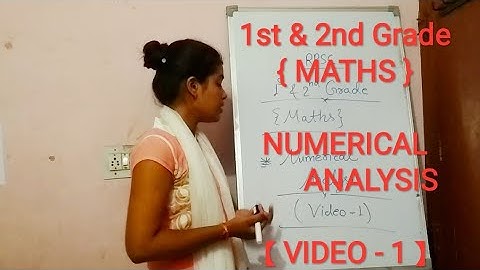 Rpsc 1st & 2nd Grade { MATHS } 【 VIDEO - 40 】 NUMERICAL ANALYSIS ( PART - 1 )