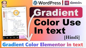 How to use gradient color in Title text heading in wordpress elementor [Hindi tutorial]