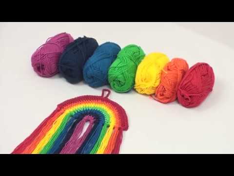فكرة مساعدة تخلى  Crochet rainbow | Rainbow window ornament | Wall decoration - YouTube