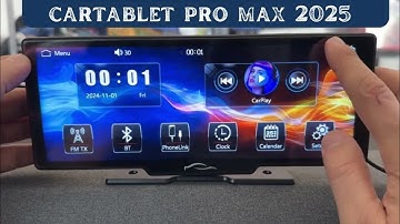 CarTablet Pro Max (2025) – Instant Apple CarPlay, Android Auto & Built-in 4K Dashcam!
