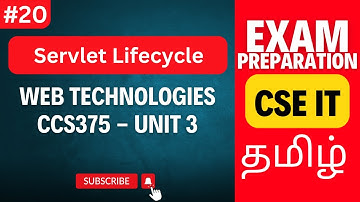 Servlet Lifecycle Explained | CCS375 Web Technologies Unit 3 Exam Prep | Anna University
