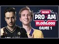 Pro am 1 million   airwaks vs tfue  ninja  game 1