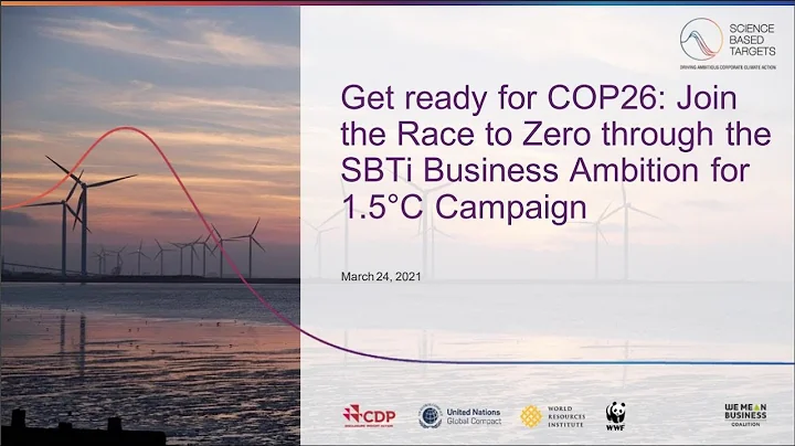 Get ready for COP26: Join the Race to Zero through the SBTi Business Ambition for 1.5°C Campaign