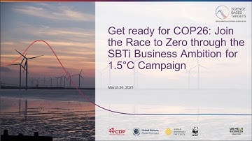 Get ready for COP26: Join the Race to Zero through the SBTi Business Ambition for 1.5°C Campaign