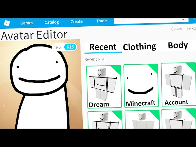 Making Dream A Roblox Account (Minecraft) - Youtube