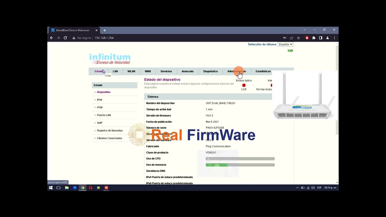 FIRMWARE UNLOCK PING 7962V1 TO EPON TELMEX