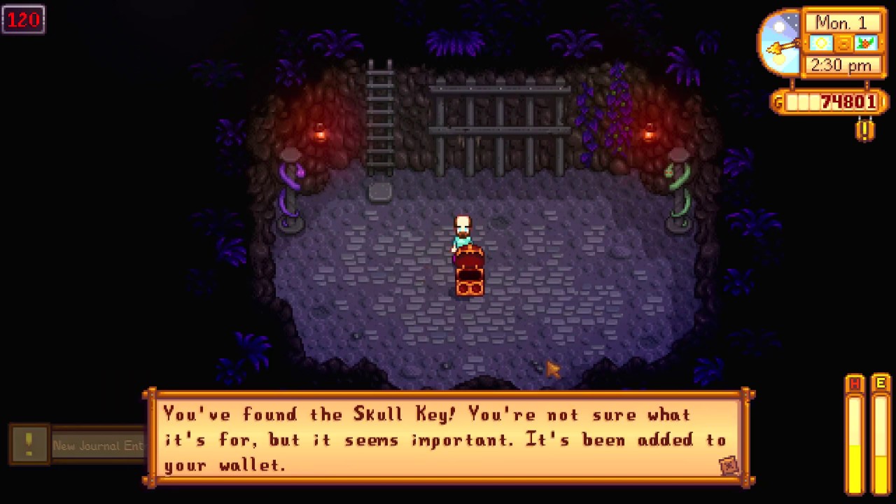 How to get Skull Key item Stardew Valley 1.4 YouTube