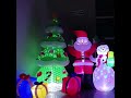 2M/3M Inflatable Climb The Wall Santa Claus Carrying Gift Pack Model Built-in LED Lights Christmas