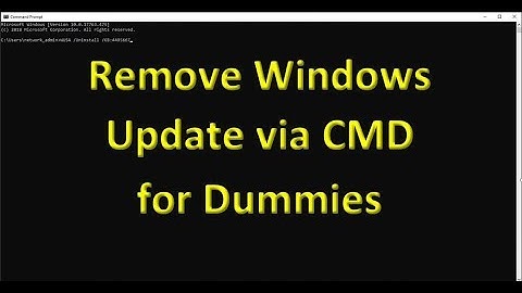 Uninstall Windows Update cmd