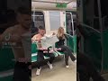 Funny subway prank VIDEO hilariously bodybuilder PEOPLE reaction tiktok #shorts #tiktok