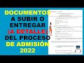 Soy Docente: DOCUMENTOS DEL PROCESO DE ADMISIÓN 2022 (A DETALLE)