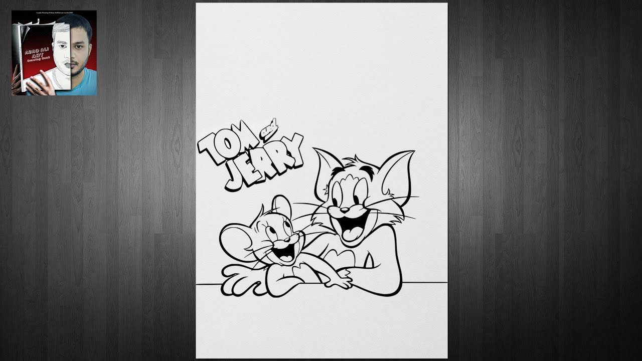 How To Draw TOM & JERRY ☆ Marker Pen Drawing ☆ Tom and Jerry Drawing ☆ Cartoon  Drawing ⚫ Art Azad - YouTube