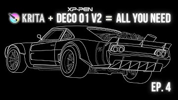 Dipping my toe into CAR VECTOR ILLUSTRATIONS using KRITA!