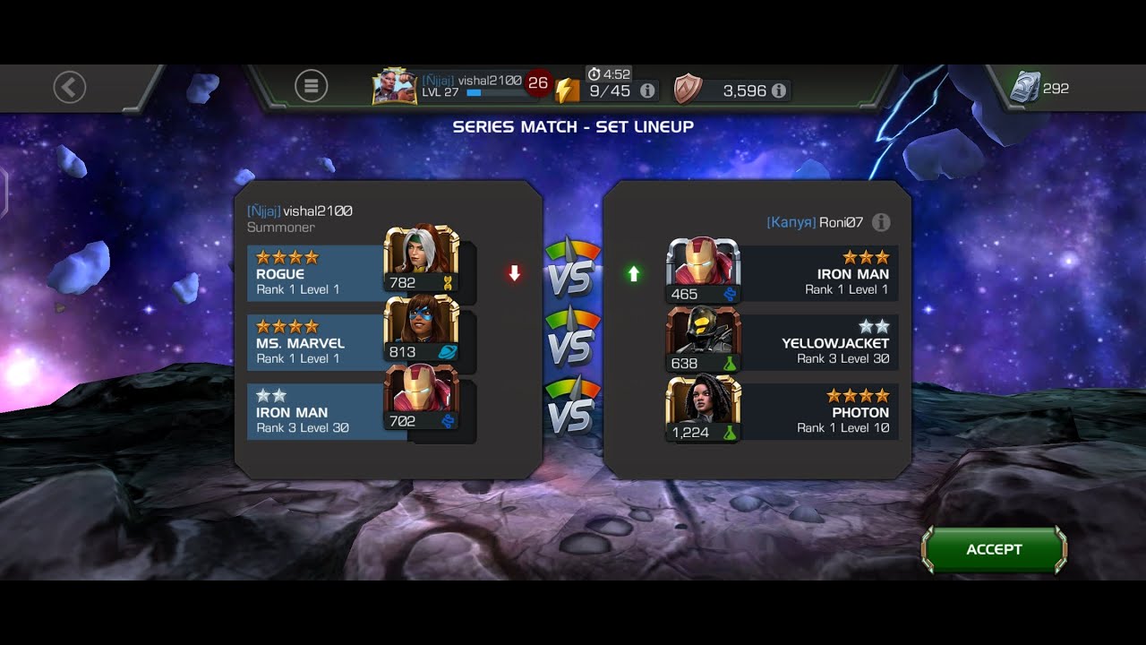 Marvels Multiplayer Battle Rogue, MS. Marvel, Iron Man, VS Iron Man, Yellow Jacket, Photon fighting