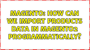 Magento: How can we import products data in magento2 programmatically?