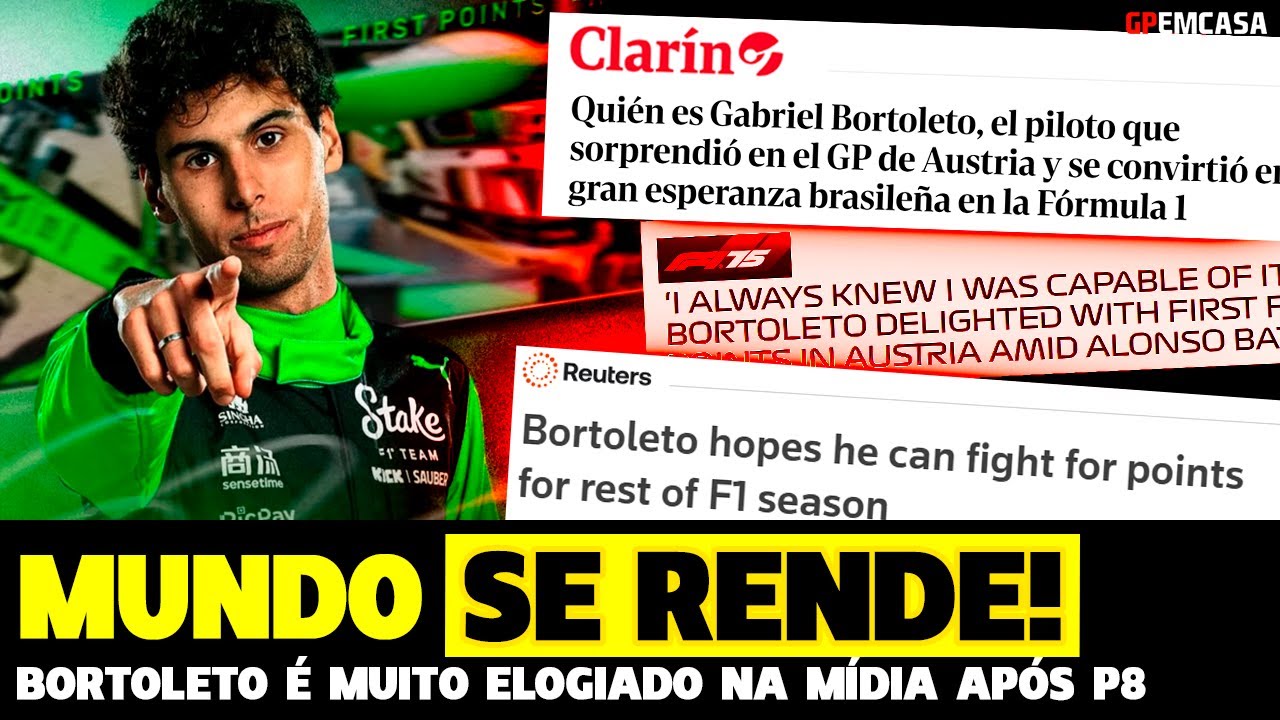 Mídia Internacional Se Rende A Bortoleto: "Nova Esperança Do Brasil!" | Fórmula 1 |Gp Em Casa