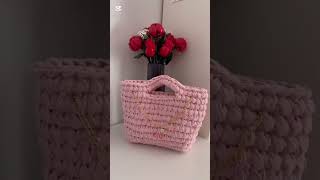 Como aprender a tejer un bolso hermoso en Trapillo